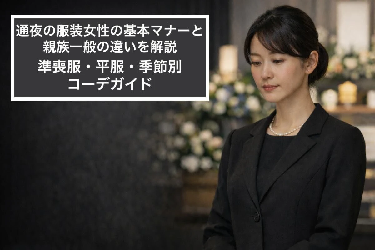 通夜の服装女性の基本マナーと親族一般の違いを解説｜準喪服・平服 