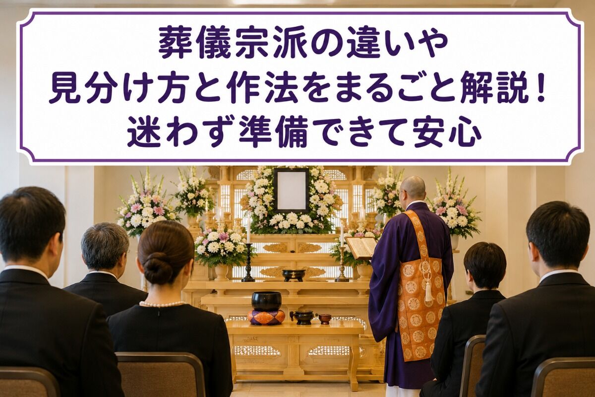 葬儀宗派の違いや見分け方と作法をまるごと解説！迷わず準備できて安心
