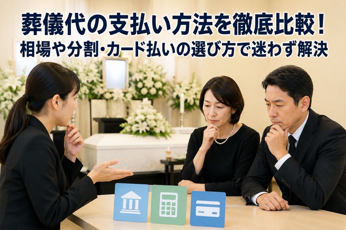 葬儀代の支払い方法を徹底比較！相場や分割・カード払いの選び方で迷わず解決