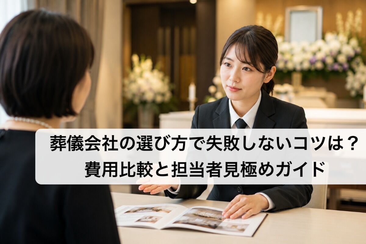 葬儀会社の選び方で失敗しないコツは？費用比較と担当者見極めガイド
