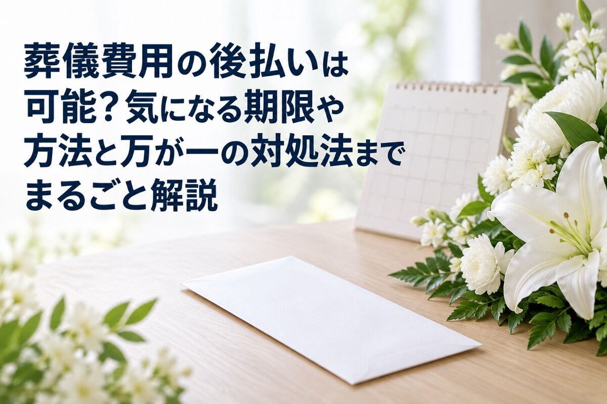 葬儀費用の後払いは可能？気になる期限や方法と万が一の対処法までまるごと解説