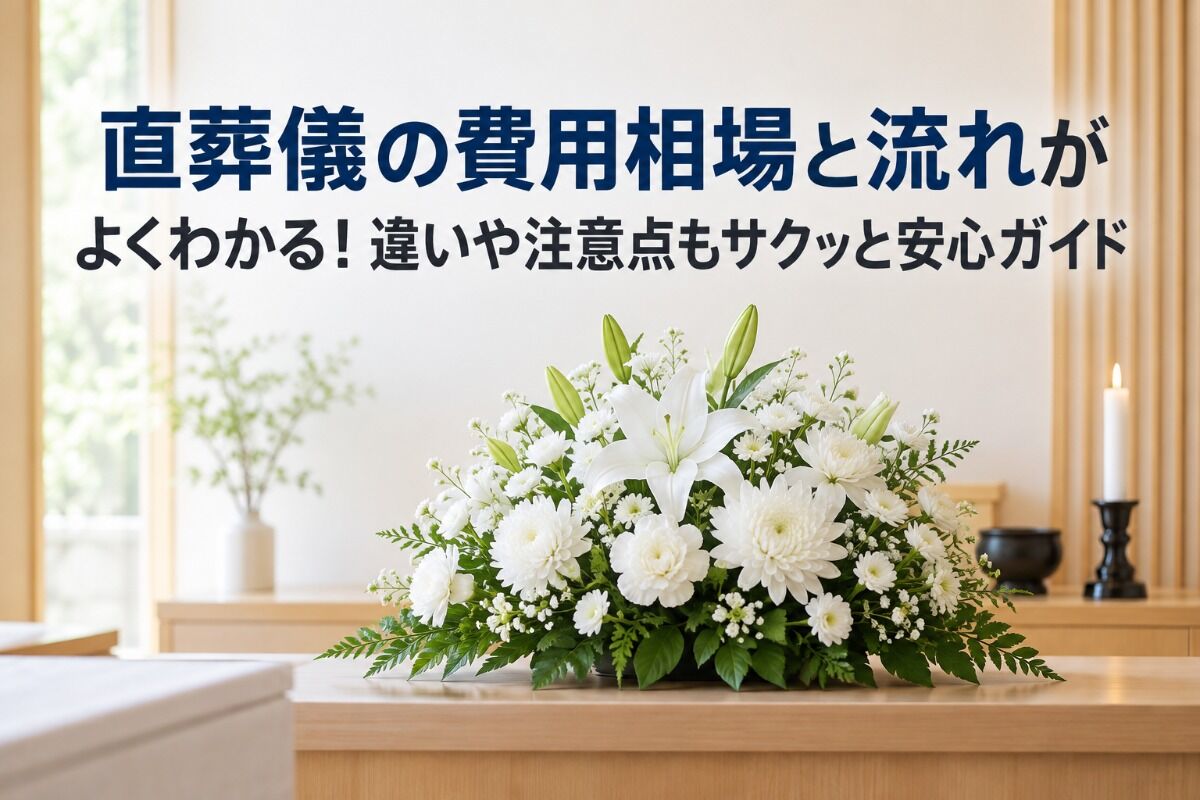 直葬儀の費用相場と流れがよくわかる！違いや注意点もサクッと安心ガイド