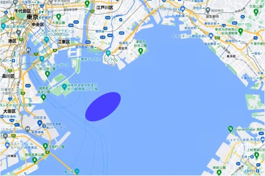 東京湾・東京沖／東京都の地図
